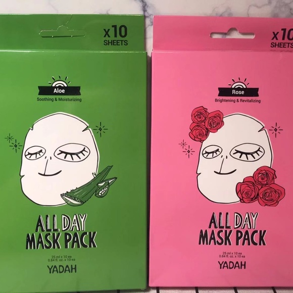 Yadah All Day Mask Pack Rose & Aloe x10 sheet - Picture 1 of 6